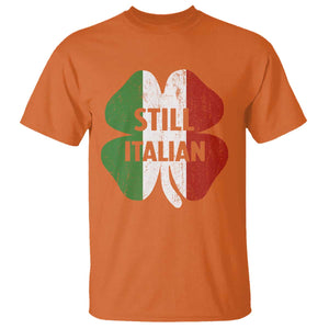 Funny St Patricks Day Italian T Shirt Retro Vintage Shamrock Italy Flag TS10 Orange Print Your Wear