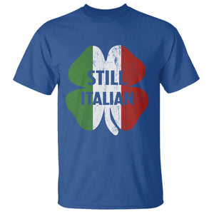 Funny St Patricks Day Italian T Shirt Retro Vintage Shamrock Italy Flag TS10 Royal Blue Print Your Wear