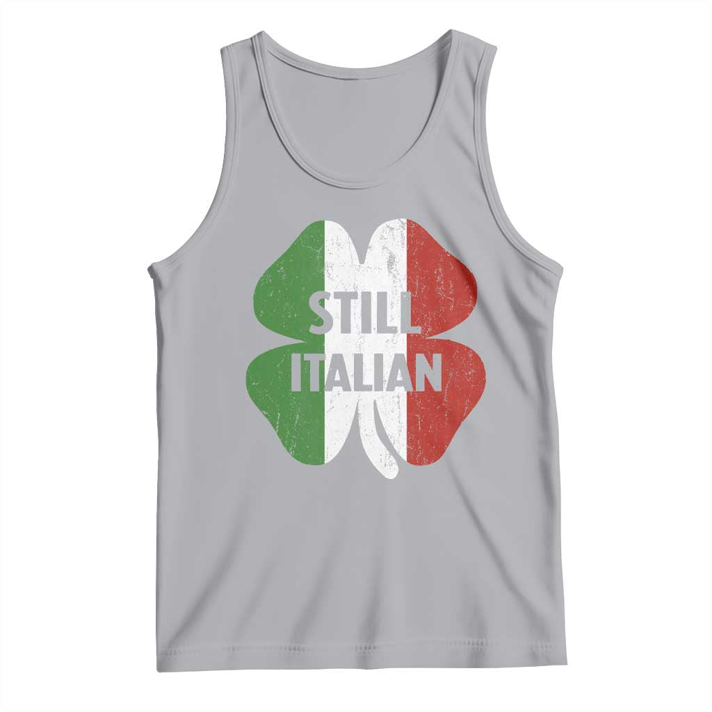 Funny St Patricks Day Italian Tank Top Retro Vintage Shamrock Italy Flag TS10 Athletic Heather Print Your Wear