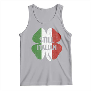 Funny St Patricks Day Italian Tank Top Retro Vintage Shamrock Italy Flag TS10 Athletic Heather Print Your Wear