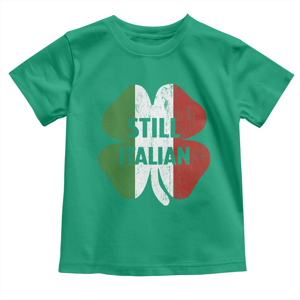 Funny St Patricks Day Italian Toddler T Shirt Retro Vintage Shamrock Italy Flag TS10 Irish Green Print Your Wear