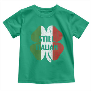 Funny St Patricks Day Italian Toddler T Shirt Retro Vintage Shamrock Italy Flag TS10 Irish Green Print Your Wear