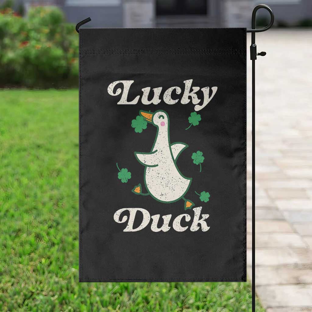 Lucky Duck Garden Flag St Patricks Day Shamrock Irish TS10 Print Your Wear