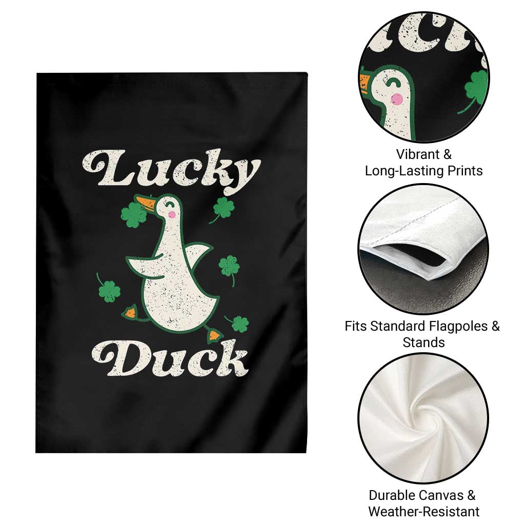 Lucky Duck Garden Flag St Patricks Day Shamrock Irish TS10 Print Your Wear