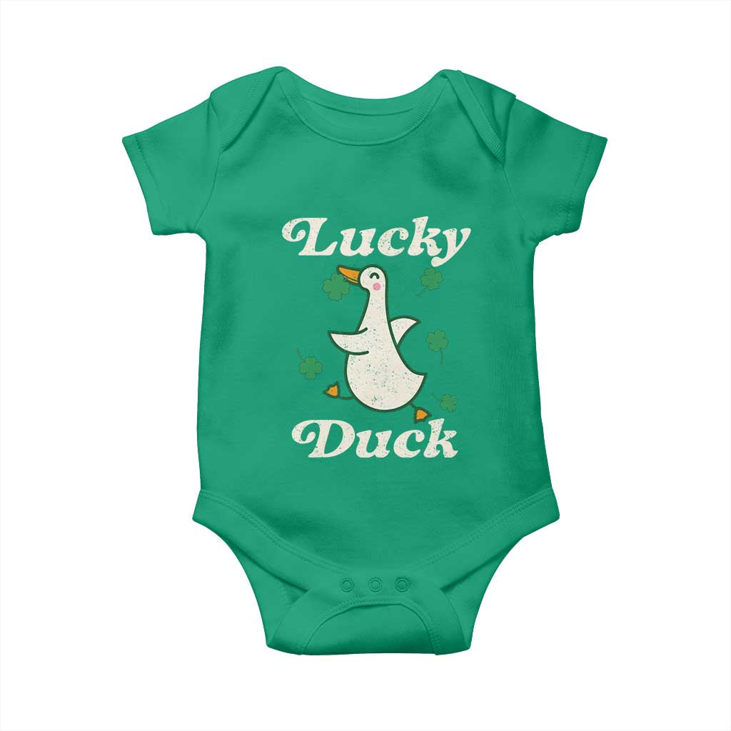Lucky Duck Baby Onesie St Patricks Day Shamrock Irish TS10 Irish Green Print Your Wear
