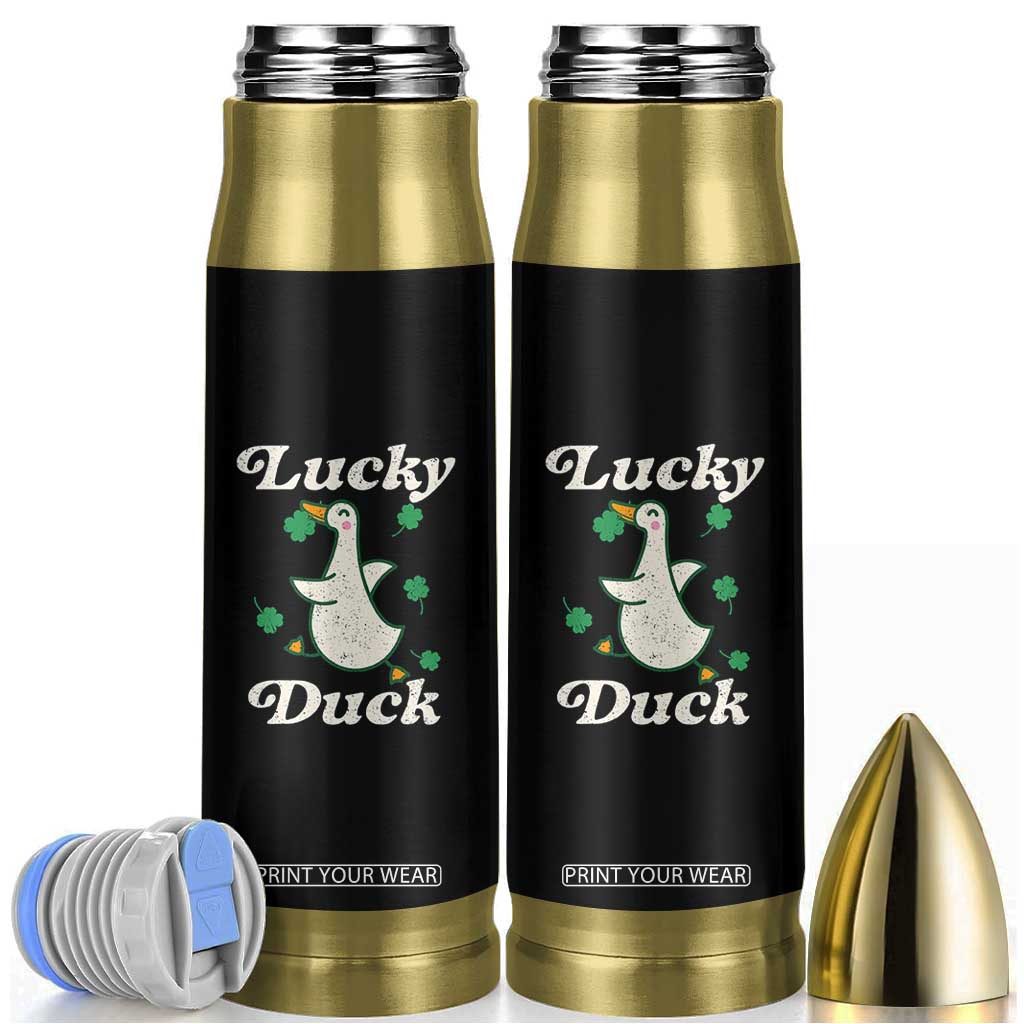 Lucky Duck Bullet Tumbler St Patricks Day Shamrock Irish TS10 Black Print Your Wear