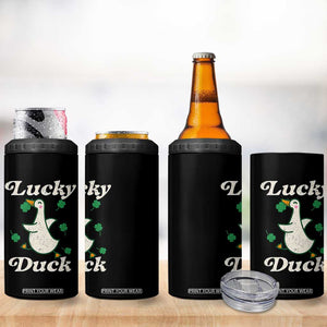 Lucky Duck 4 in 1 Can Cooler Tumbler St Patricks Day Shamrock Irish TS10 Print Your Wear