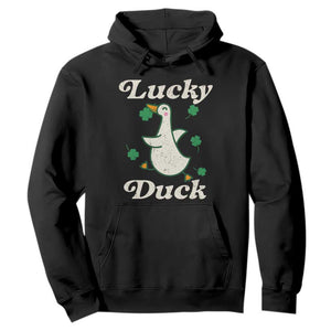 Lucky Duck Hoodie St Patricks Day Shamrock Irish TS10 Black Print Your Wear