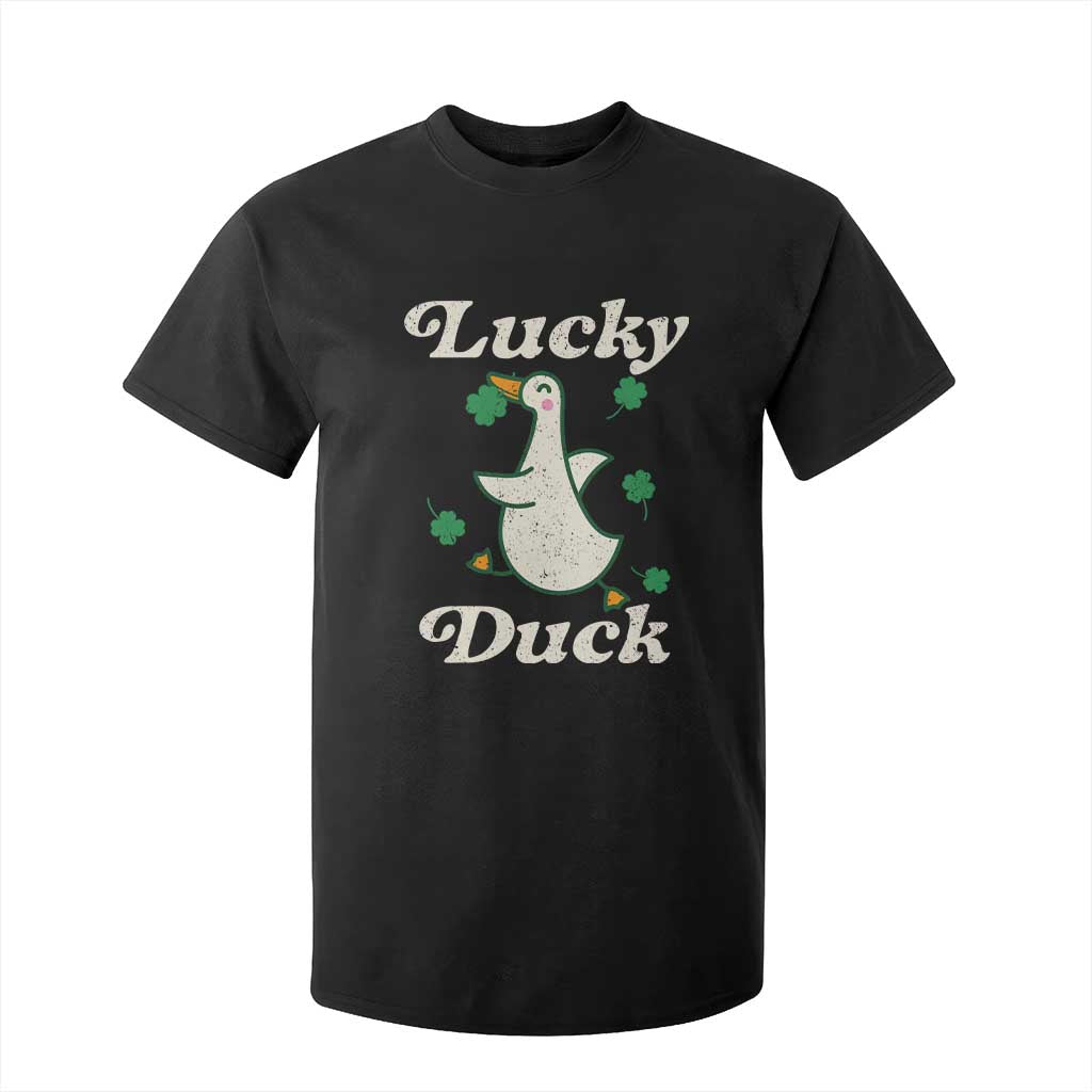 Lucky Duck T Shirt For Kid St Patricks Day Shamrock Irish TS10 Black Print Your Wear