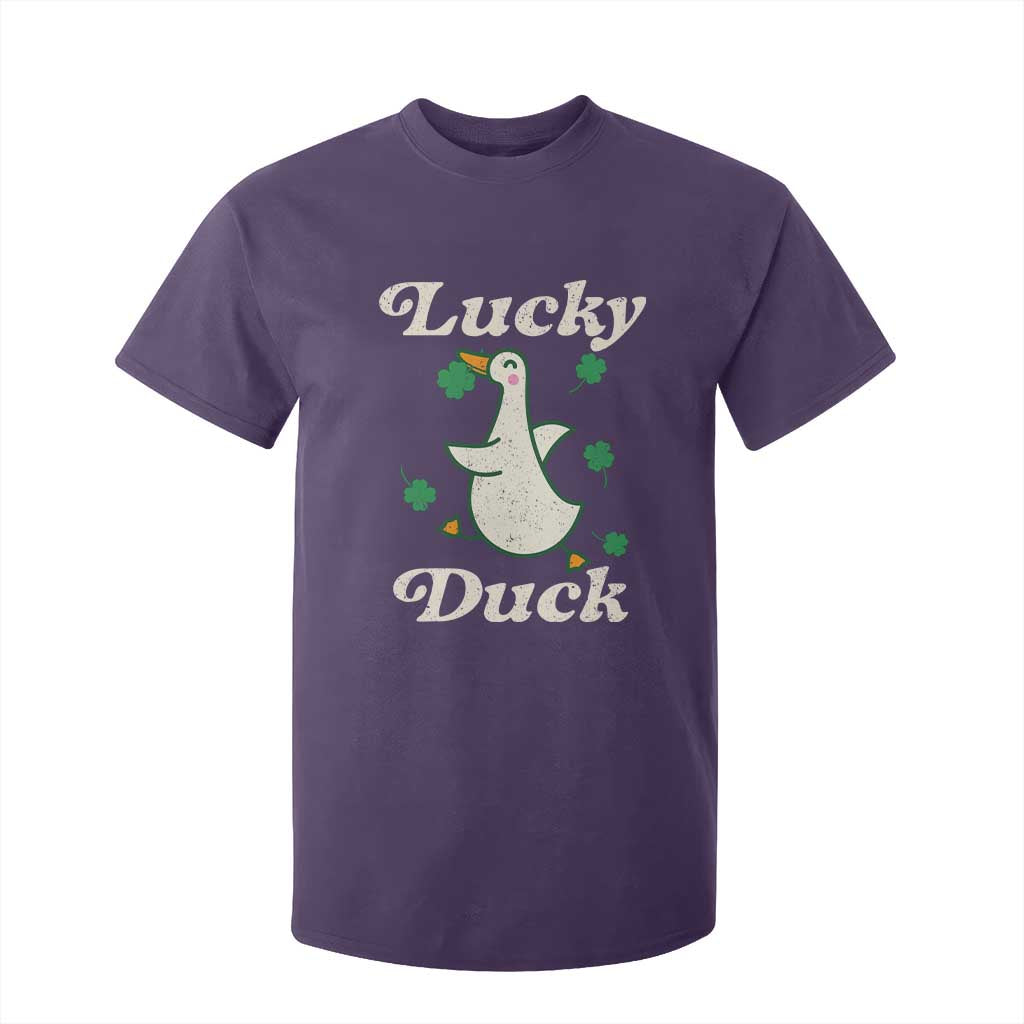 Lucky Duck T Shirt For Kid St Patricks Day Shamrock Irish TS10 Purple Print Your Wear