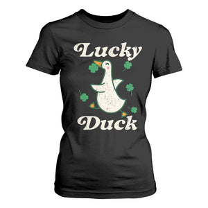 Lucky Duck T Shirt For Women St Patricks Day Shamrock Irish TS10 Black Print Your Wear