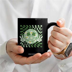 Retro Groovy Shamrock Smile Face St Patricks Day Coffee Mug TS10 Print Your Wear