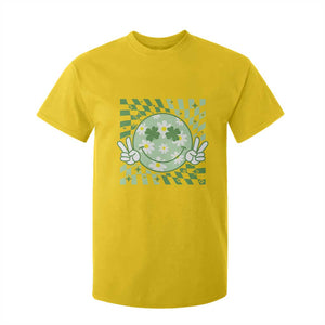 Retro Groovy Shamrock Smile Face St Patricks Day T Shirt For Kid TS10 Daisy Print Your Wear