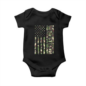 Wrestling American Flag Camo Wrestler Baby Onesie TS10 Black Print Your Wear