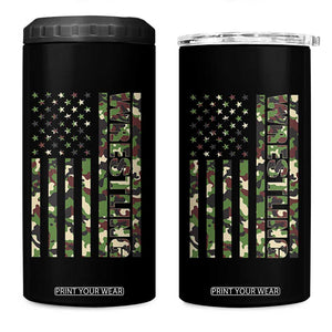 Wrestling American Flag Camo Wrestler 4 in 1 Can Cooler Tumbler TS10 One Size: 16 oz Black Print Your Wear