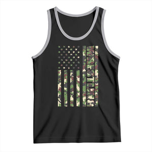 Wrestling American Flag Camo Wrestler Tank Top TS10 Black Athletic Heather Print Your Wear