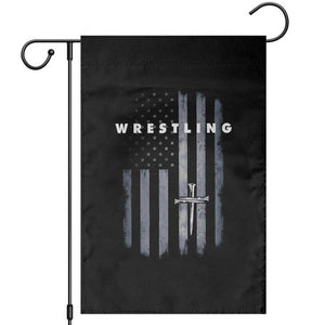 Christian Wrestling Garden Flag Wrestler Faith Strength US USA Flag Christ Cross TS10 Black Print Your Wear