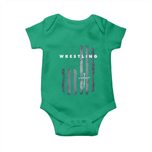 Christian Wrestling Baby Onesie Wrestler Faith Strength US USA Flag Christ Cross TS10 Irish Green Print Your Wear
