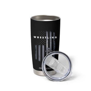 Christian Wrestling Tumbler Cup Wrestler Faith Strength US USA Flag Christ Cross TS10 Print Your Wear