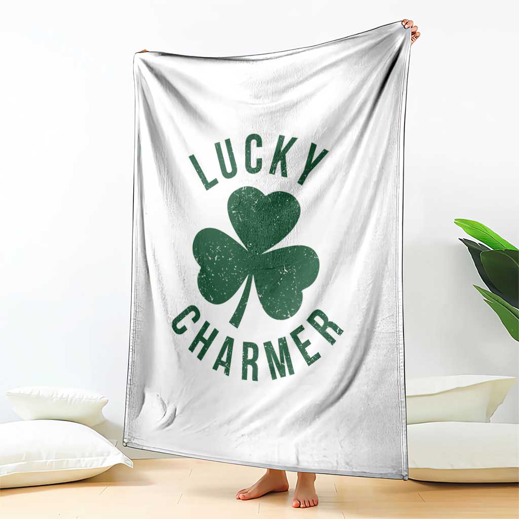 Funny Irish St Patricks Day Shamrock Throw Blanket Lucky Charmer TS10 Print Your Wear