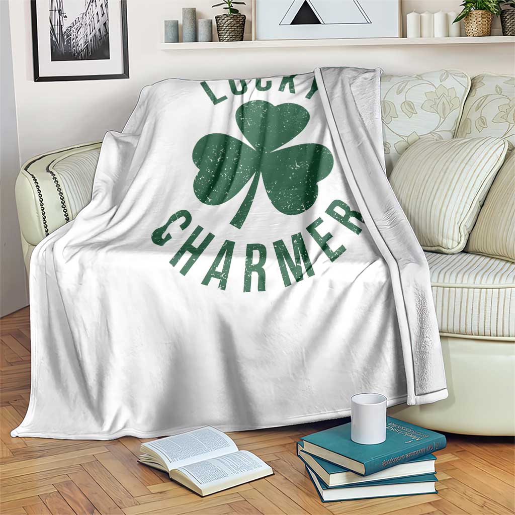 Funny Irish St Patricks Day Shamrock Throw Blanket Lucky Charmer TS10 Print Your Wear