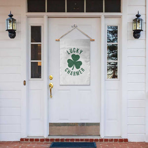 Funny Irish St Patricks Day Shamrock Garden Flag Lucky Charmer TS10 Print Your Wear