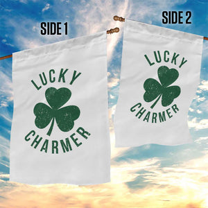 Funny Irish St Patricks Day Shamrock Garden Flag Lucky Charmer TS10 Print Your Wear