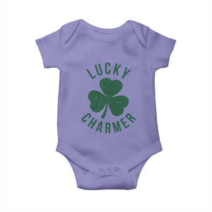 Funny Irish St Patricks Day Shamrock Baby Onesie Lucky Charmer TS10 Violet Print Your Wear