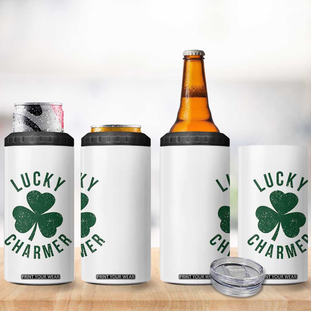 Funny Irish St Patricks Day Shamrock 4 in 1 Can Cooler Tumbler Lucky Charmer TS10 Print Your Wear