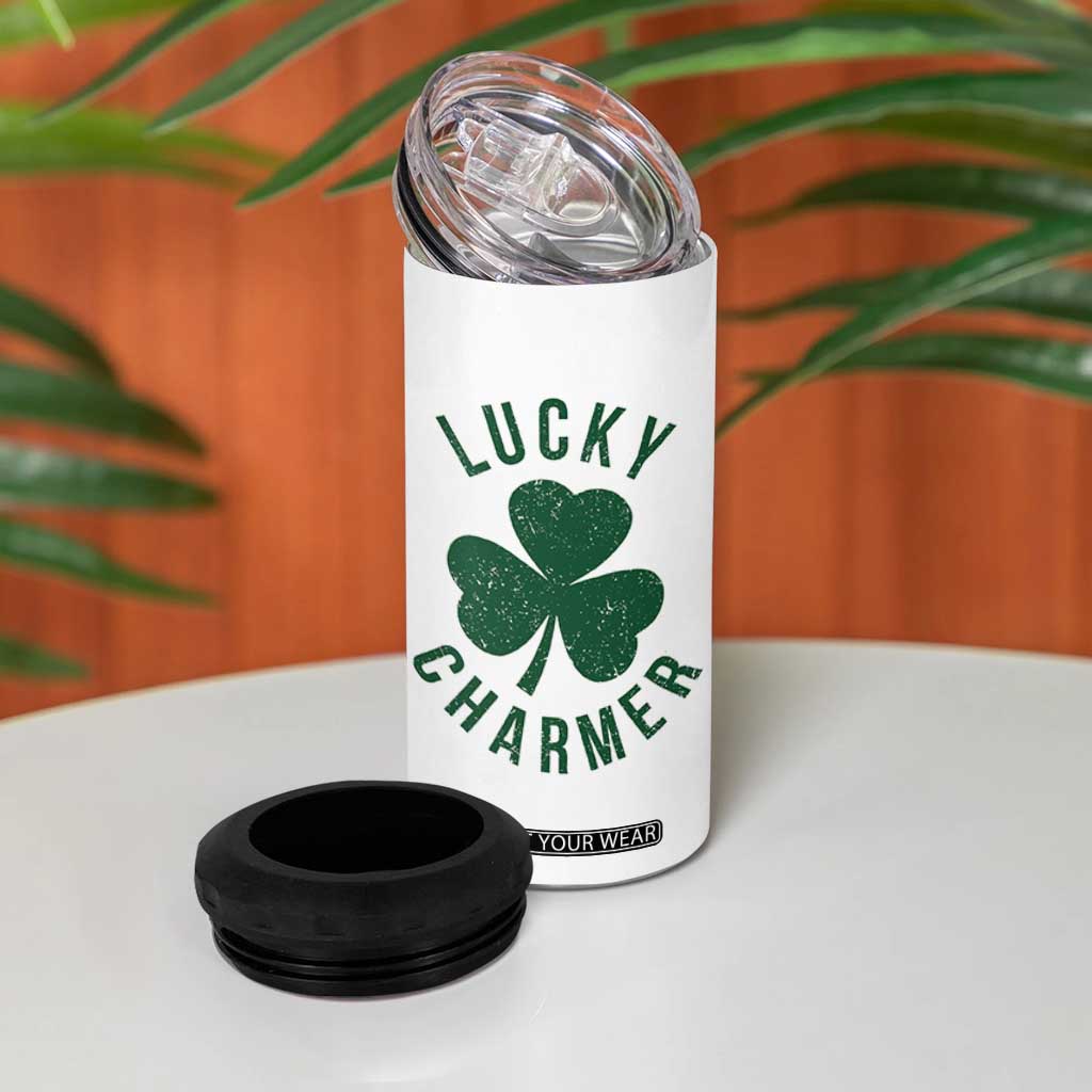 Funny Irish St Patricks Day Shamrock 4 in 1 Can Cooler Tumbler Lucky Charmer TS10 Print Your Wear
