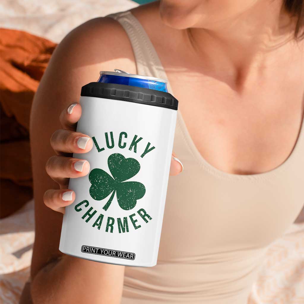 Funny Irish St Patricks Day Shamrock 4 in 1 Can Cooler Tumbler Lucky Charmer TS10 Print Your Wear