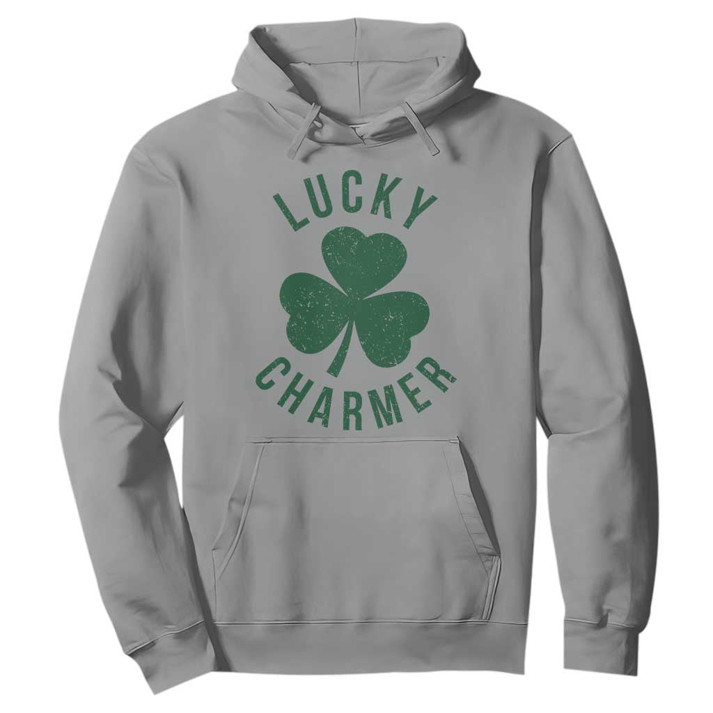 Funny Irish St Patricks Day Shamrock Hoodie Lucky Charmer TS10 Sport Gray Print Your Wear