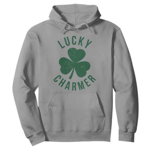 Funny Irish St Patricks Day Shamrock Hoodie Lucky Charmer TS10 Sport Gray Print Your Wear