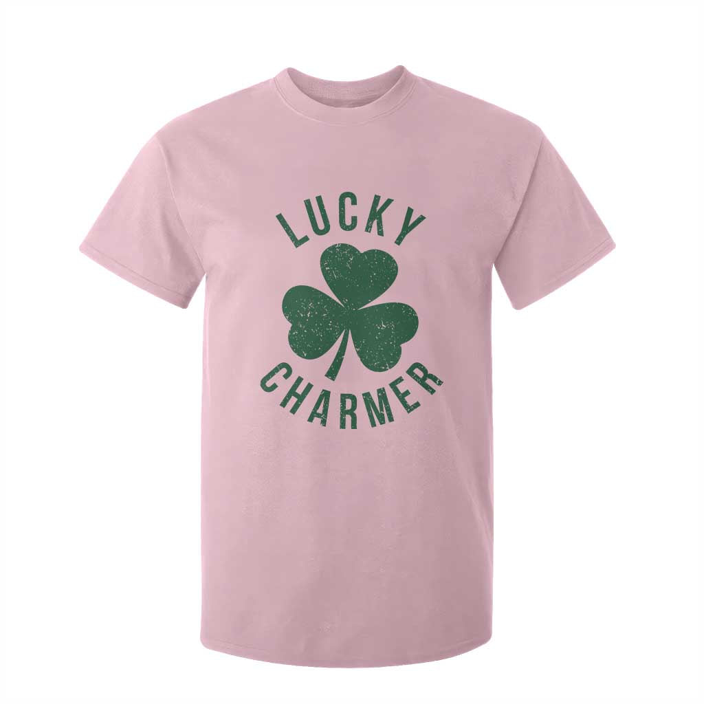 Funny Irish St Patricks Day Shamrock T Shirt For Kid Lucky Charmer TS10 Light Pink Print Your Wear