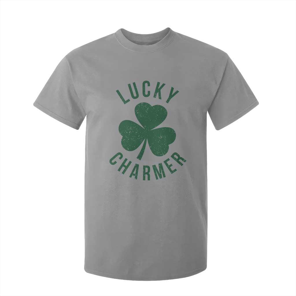 Funny Irish St Patricks Day Shamrock T Shirt For Kid Lucky Charmer TS10 Sport Gray Print Your Wear
