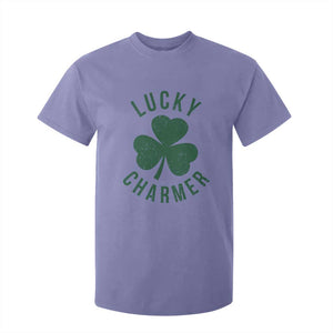 Funny Irish St Patricks Day Shamrock T Shirt For Kid Lucky Charmer TS10 Violet Print Your Wear