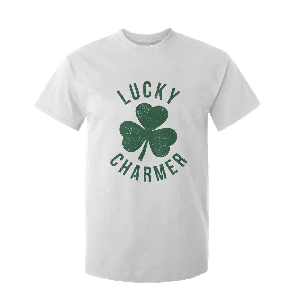 Funny Irish St Patricks Day Shamrock T Shirt For Kid Lucky Charmer TS10 White Print Your Wear