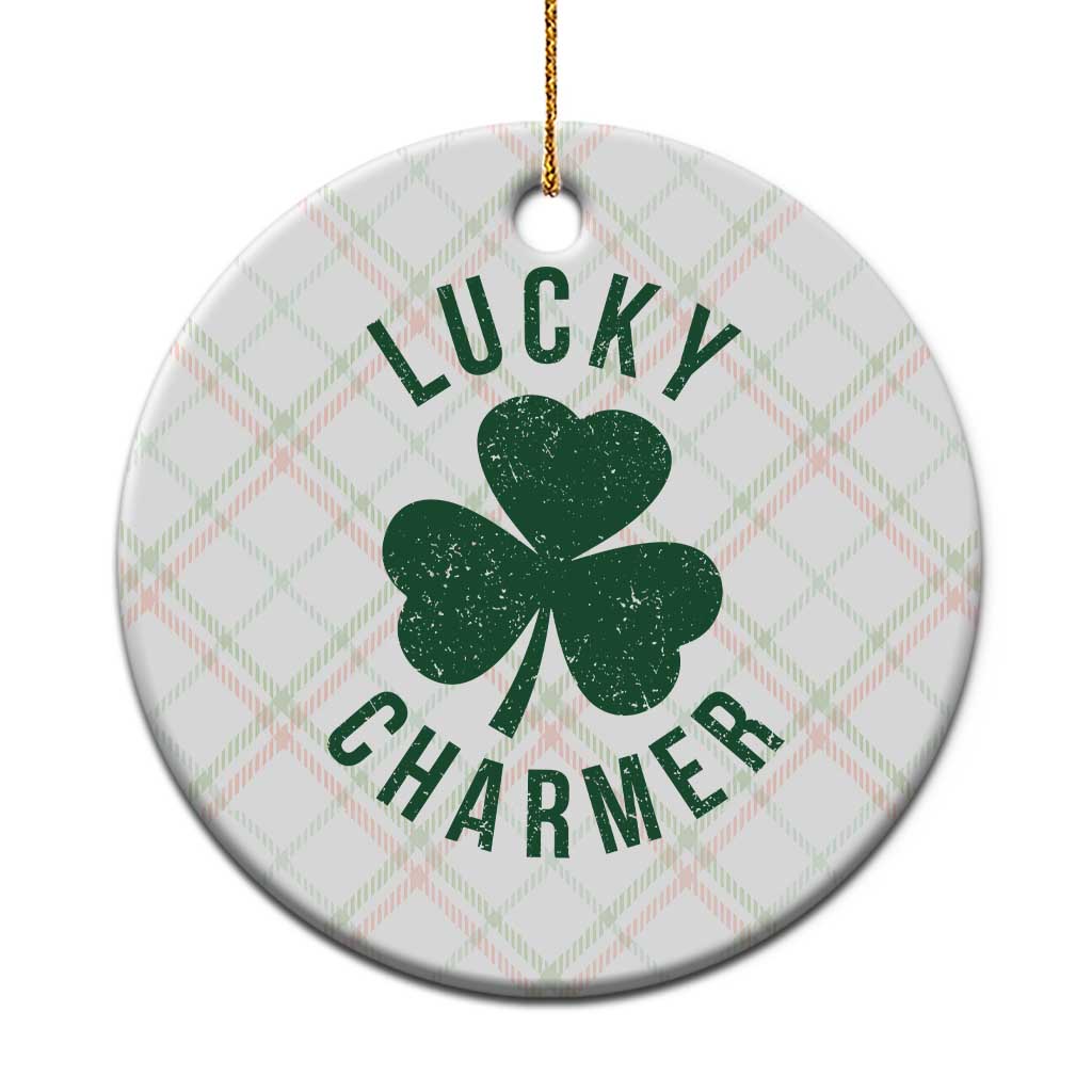 Funny Irish St Patricks Day Shamrock Ceramic Ornament Lucky Charmer TS10 1pc Christmas Plaid Print Your Wear