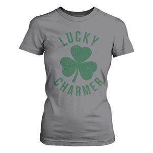 Funny Irish St Patricks Day Shamrock T Shirt For Women Lucky Charmer TS10 Charcoal Print Your Wear