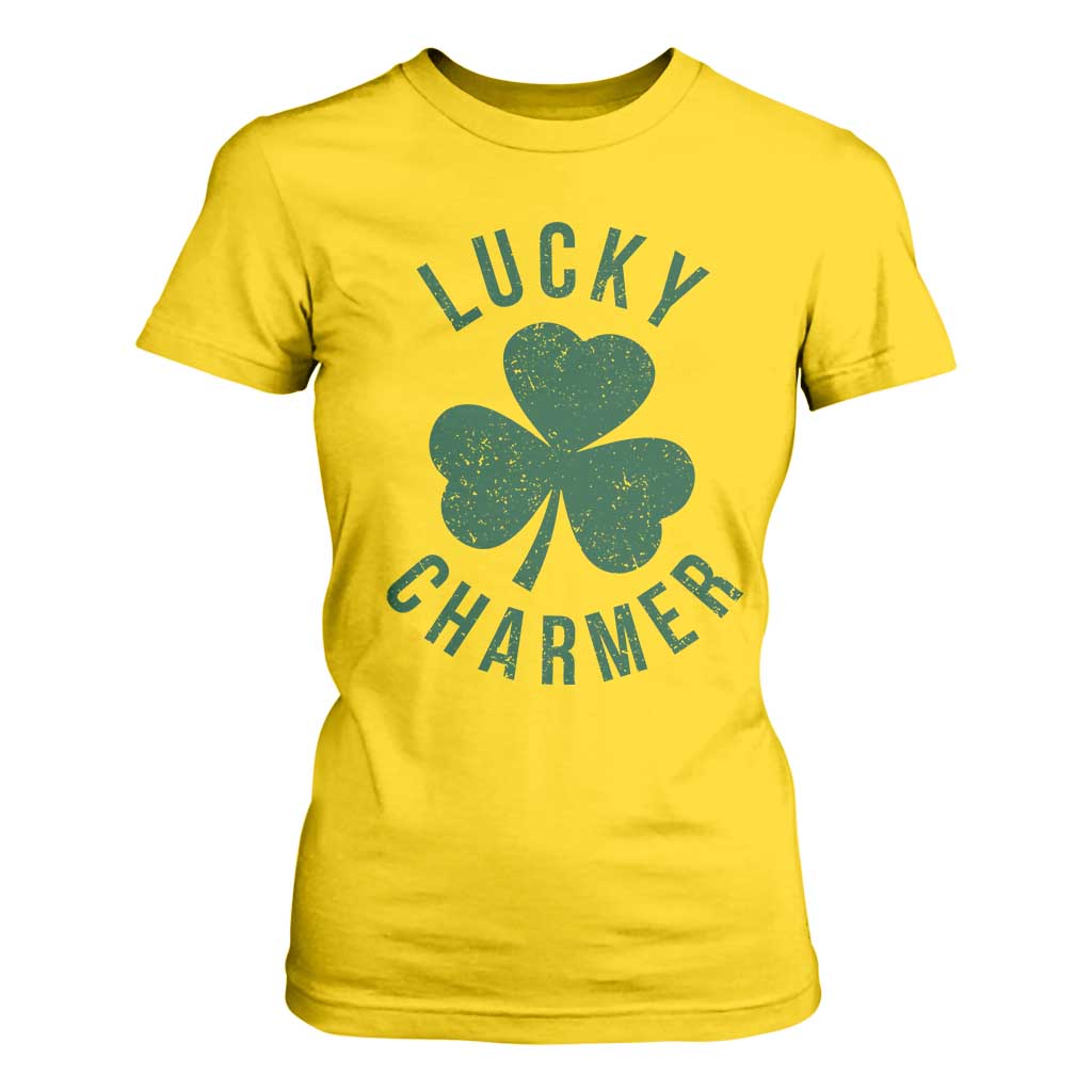 Funny Irish St Patricks Day Shamrock T Shirt For Women Lucky Charmer TS10 Daisy Print Your Wear