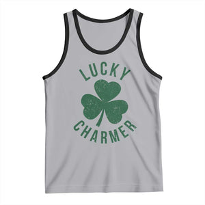 Funny Irish St Patricks Day Shamrock Tank Top Lucky Charmer TS10 Athletic Heather Black Print Your Wear