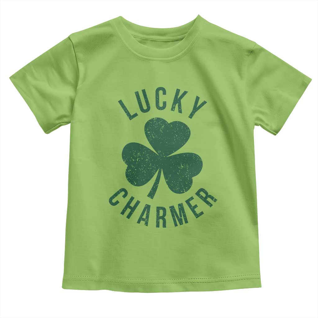 Funny Irish St Patricks Day Shamrock Toddler T Shirt Lucky Charmer TS10 Lime Print Your Wear