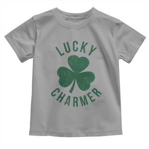 Funny Irish St Patricks Day Shamrock Toddler T Shirt Lucky Charmer TS10 Sport Gray Print Your Wear