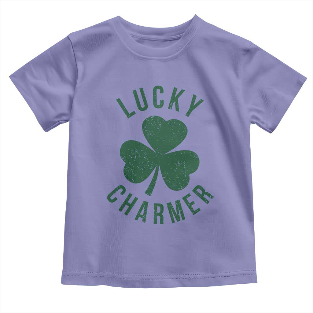 Funny Irish St Patricks Day Shamrock Toddler T Shirt Lucky Charmer TS10 Violet Print Your Wear