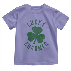 Funny Irish St Patricks Day Shamrock Toddler T Shirt Lucky Charmer TS10 Violet Print Your Wear