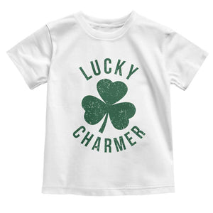 Funny Irish St Patricks Day Shamrock Toddler T Shirt Lucky Charmer TS10 White Print Your Wear
