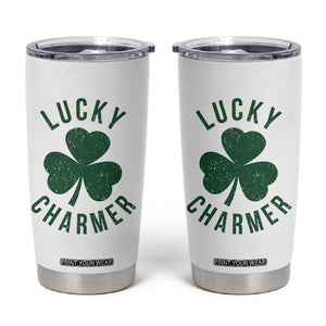 Funny Irish St Patricks Day Shamrock Tumbler Cup Lucky Charmer TS10 White Print Your Wear