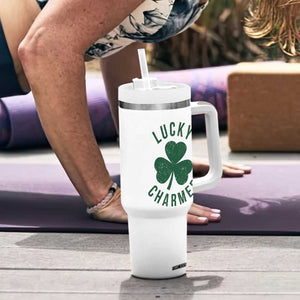 Funny Irish St Patricks Day Shamrock Tumbler With Handle Lucky Charmer TS10 Print Your Wear