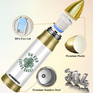Funny St Patricks Day Bullet Tumbler Oh For Lucks Sake Irish Celtic Shamrock TS10 Print Your Wear