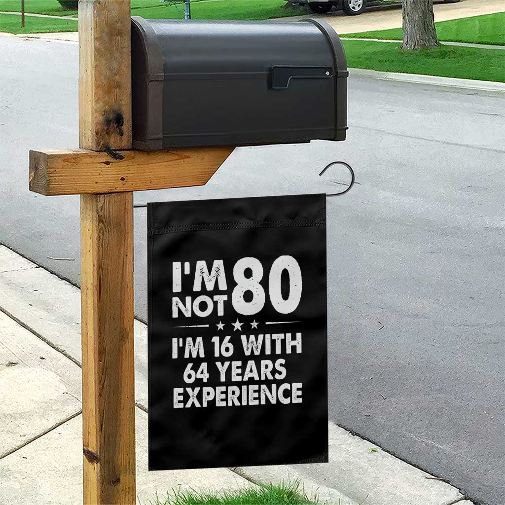 80th Birthday Garden Flag Funny Saying Retro Vintage 80 Year Old Gift TS10 Print Your Wear